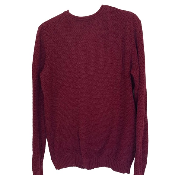 O'Hanlon Mills Calhoun Burgundy Crew Neck Men's Sweater Size S - Picture 3 of 5